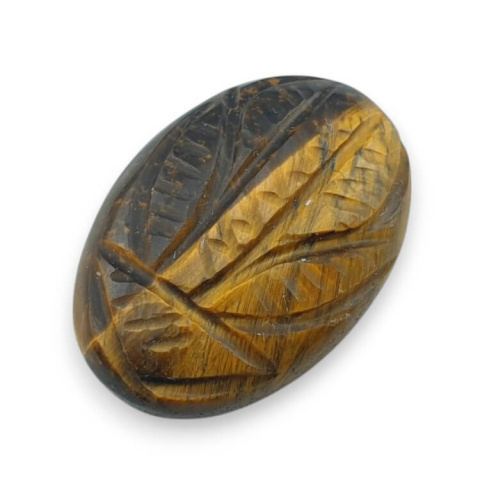 Tiger's eye cabochon carved 27x19 mm no 65 Tiger's eye cabochon carved 27x19 mm no 65