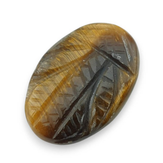 Tiger's eye cabochon carving 27x19 mm no. 68