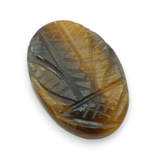 Tiger's eye cabochon carved 27x19 mm no. 68