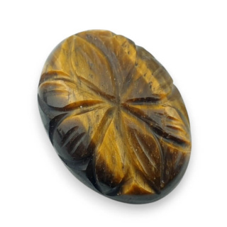 Tiger's eye cabochon carved 27x20 mm no. 52
