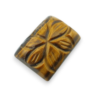 Tiger's eye cabochon carved 28x16 mm no. 59