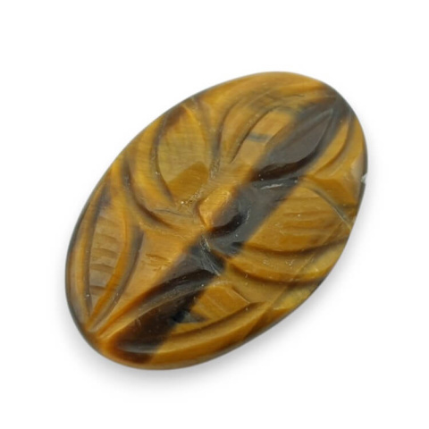 Tiger's eye carved cabochon 28x18 mm no 26 Tiger's eye carved cabochon 28x18 mm no 26