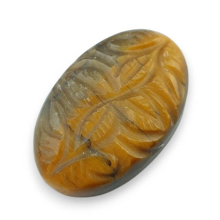 Tiger's eye carved cabochon 28x18 mm no. 55