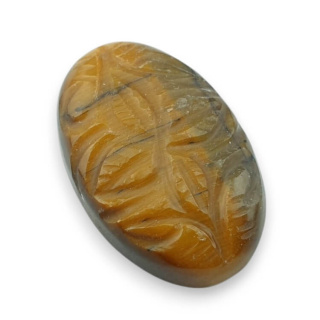 Tiger's eye carved cabochon 28x18 mm no. 55