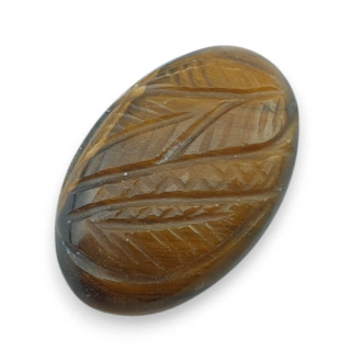 Tiger's eye carved cabochon 28x18 mm no 63