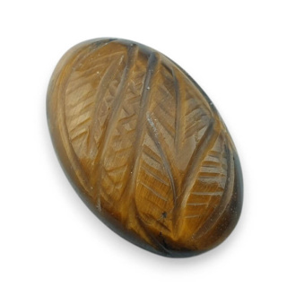 Tiger's eye carved cabochon 28x18 mm no 63