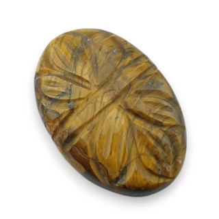 Tiger's eye cabochon carved 28x19 mm no 47