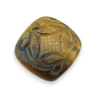Tygrysie oko kaboszon carving 28x27 mm nr 57