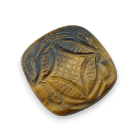 Tiger's eye cabochon carved 28x27 mm no 57 Tiger's eye cabochon carved 28x27 mm no 57