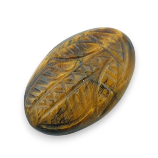 Tiger's eye cabochon carving 29x19 mm no. 38