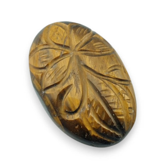Tiger's eye cabochon carved 29x19 mm no. 43