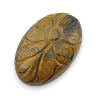 Tygrysie oko kaboszon carving 29x19 mm nr 51