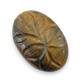 Tiger's eye cabochon carved 29x20 mm no 23
