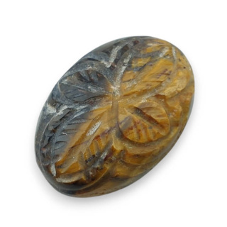 Tygrysie oko kaboszon carving 29x20 mm nr 44