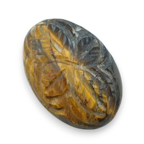 Tiger's eye cabochon carving 29x20 mm no 44 Tiger's eye cabochon carving 29x20 mm no 44