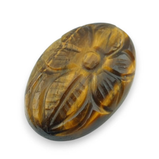 Tiger's eye cabochon carving 29x20 mm no. 54