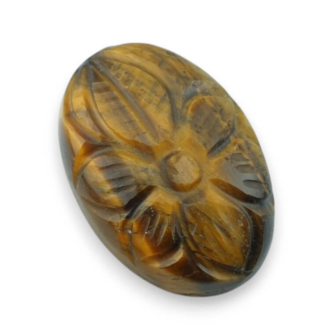 Tiger's eye cabochon carved 29x20 mm no. 54 Tiger's eye cabochon carved 29x20 mm no. 54