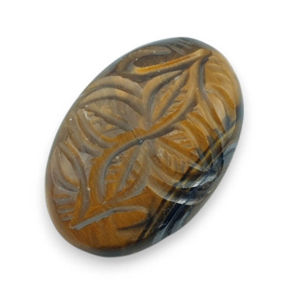 Tiger's eye cabochon carved 29x20 mm no 62