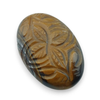 Tiger's eye cabochon carved 29x20 mm no 62