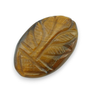 Tiger's eye cabochon carved 30x19 mm no. 45