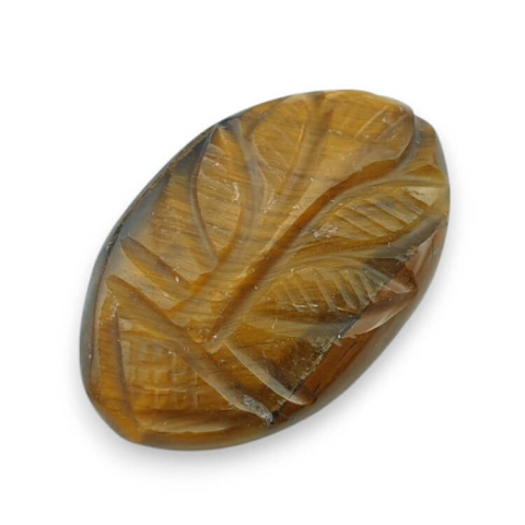 Tiger's eye cabochon carved 30x19 mm no 45 Tiger's eye cabochon carved 30x19 mm no 45