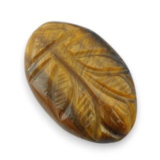Tiger's eye cabochon carved 30x19 mm no. 45