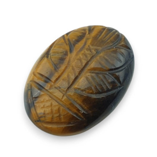 Tiger's eye cabochon carved 30x22 mm no. 39