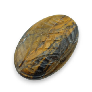 Tiger's eye carved cabochon 31x20 mm no. 30