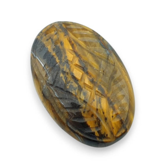 Tiger's eye carved cabochon 31x20 mm no. 30