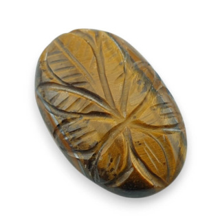 Tiger's eye cabochon carved 31x20 mm no 53