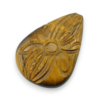 Tiger's eye cabochon carved 31x22 mm no 61
