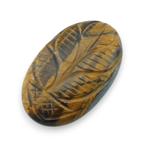 Tiger's eye carved cabochon 32x20 mm no 29 Tiger's eye carved cabochon 32x20 mm no 29