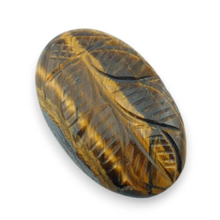 Tiger's eye carved cabochon 32x20 mm no. 29