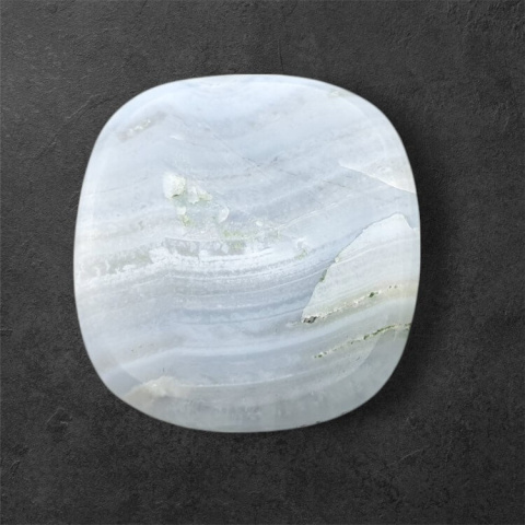 Blue lace agate cabochon carved 26x24 mm no 4 Blue lace agate cabochon carved 26x24 mm no 4
