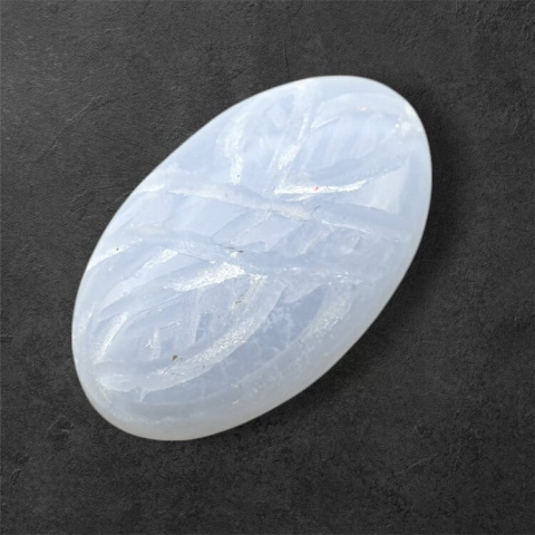 Agate blue lace cabochon carving 27x16 mm no 6 Agate blue lace cabochon carving 27x16 mm no 6