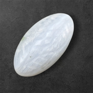 Agate blue lace cabochon carving 30x16 mm no. 2