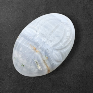Agate blue lace cabochon carving 30x21 mm no. 5