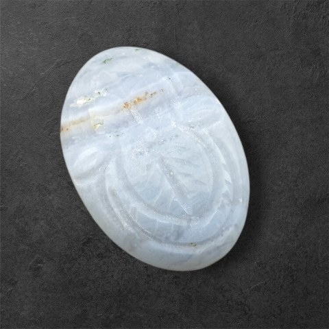 Agate blue lace cabochon carved 30x21 mm no. 5 Agate blue lace cabochon carved 30x21 mm no. 5
