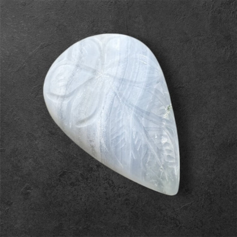 Agate blue lace cabochon carved 32x21 mm no. 1 Agate blue lace cabochon carved 32x21 mm no. 1