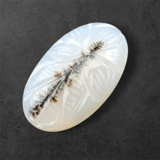 Agat montana kaboszon carving 28x17 mm nr 11