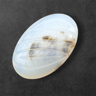 Agat montana kaboszon carving 28x18 mm nr 38