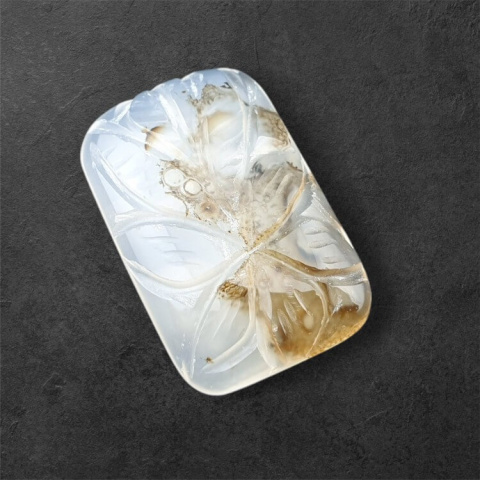 Agat montana kaboszon carving 28x18 mm nr 44 Agat montana kaboszon carving 28x18 mm nr 44