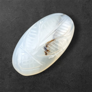 Agat montana kaboszon carving 29x16 mm nr 24