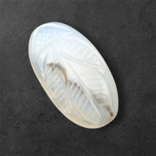Agat montana kaboszon carving 29x16 mm nr 24