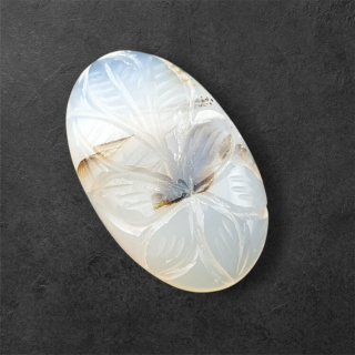 Agat montana kaboszon carving 30x18 mm nr 21