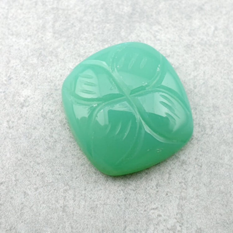 Chalcedony chryso cabochon carved 16x15 mm no 11 Chalcedony chryso cabochon carved 16x15 mm no 11