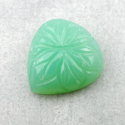 Chalcedony chryso cabochon carved 19x18 mm no 92 Chalcedony chryso cabochon carved 19x18 mm no 92