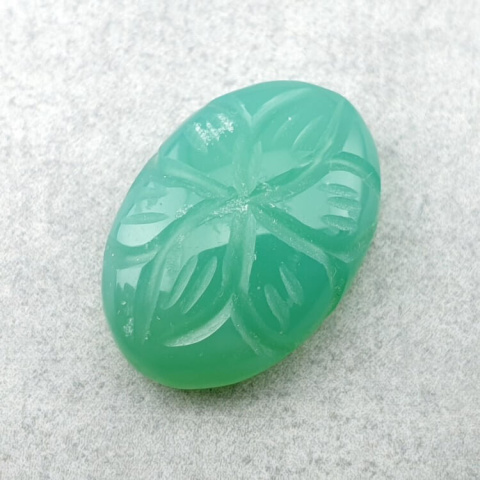Chalcedon chryzo kaboszon carving 20x14 mm nr 91 Chalcedon chryzo kaboszon carving 20x14 mm nr 91