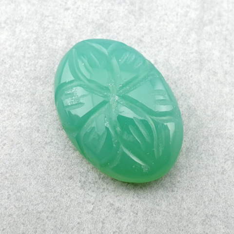 Chalcedon chryzo kaboszon carving 20x14 mm nr 91 Chalcedon chryzo kaboszon carving 20x14 mm nr 91