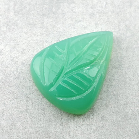 Chalcedony chryso cabochon carving 21x17 mm no. 30 Chalcedony chryso cabochon carving 21x17 mm no. 30